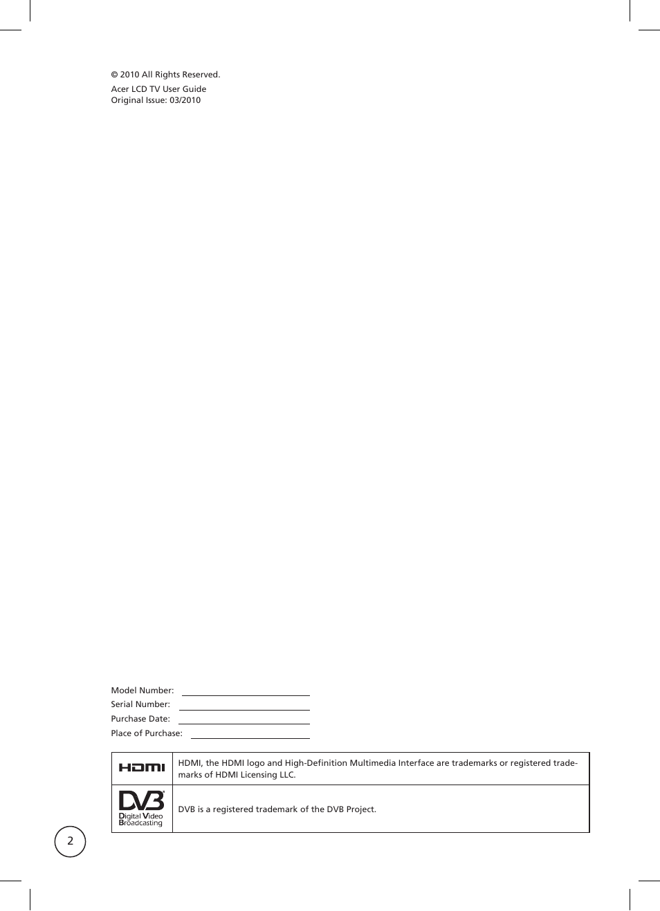 Acer AT2326ML User Manual | Page 2 / 39