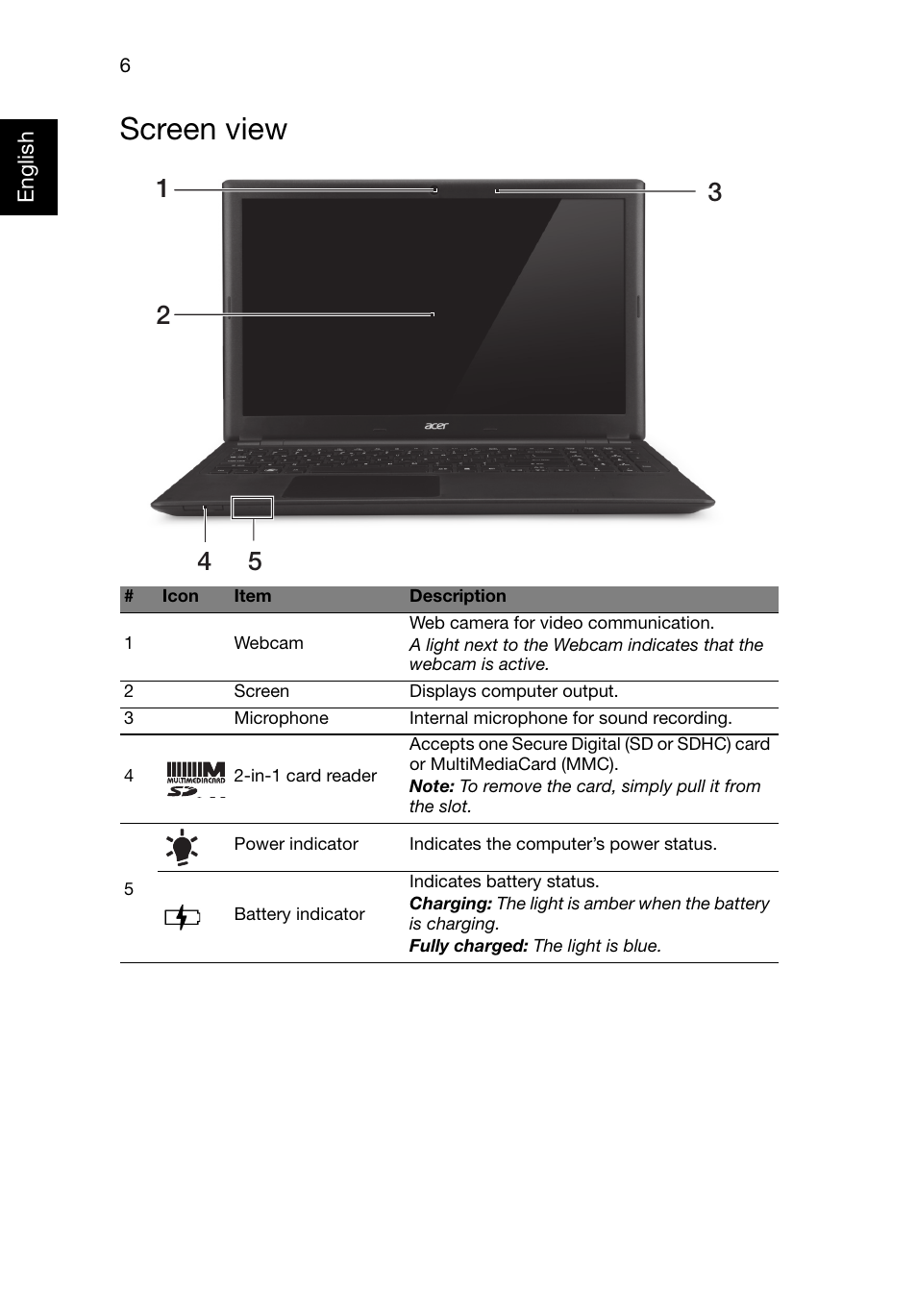 Screen view | Acer Aspire V5-531PG User Manual | Page 6 / 10