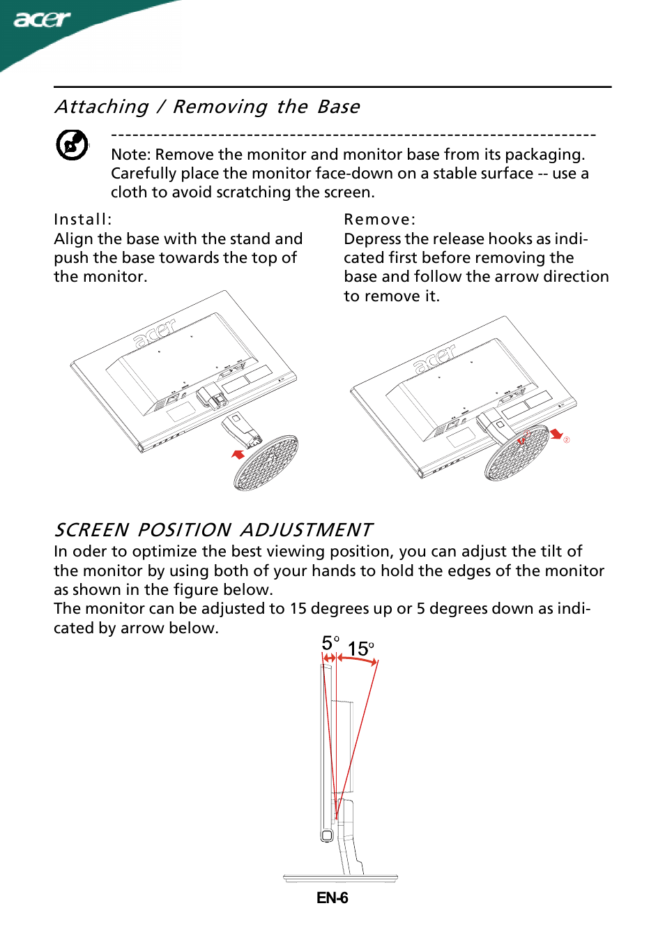 Acer P206HV User Manual | Page 7 / 23