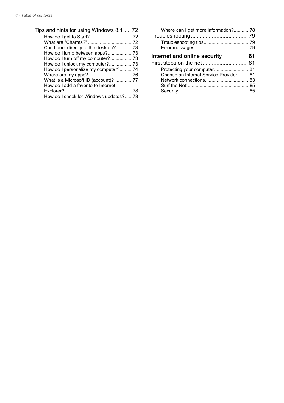 Acer Aspire S3-392 User Manual | Page 4 / 91