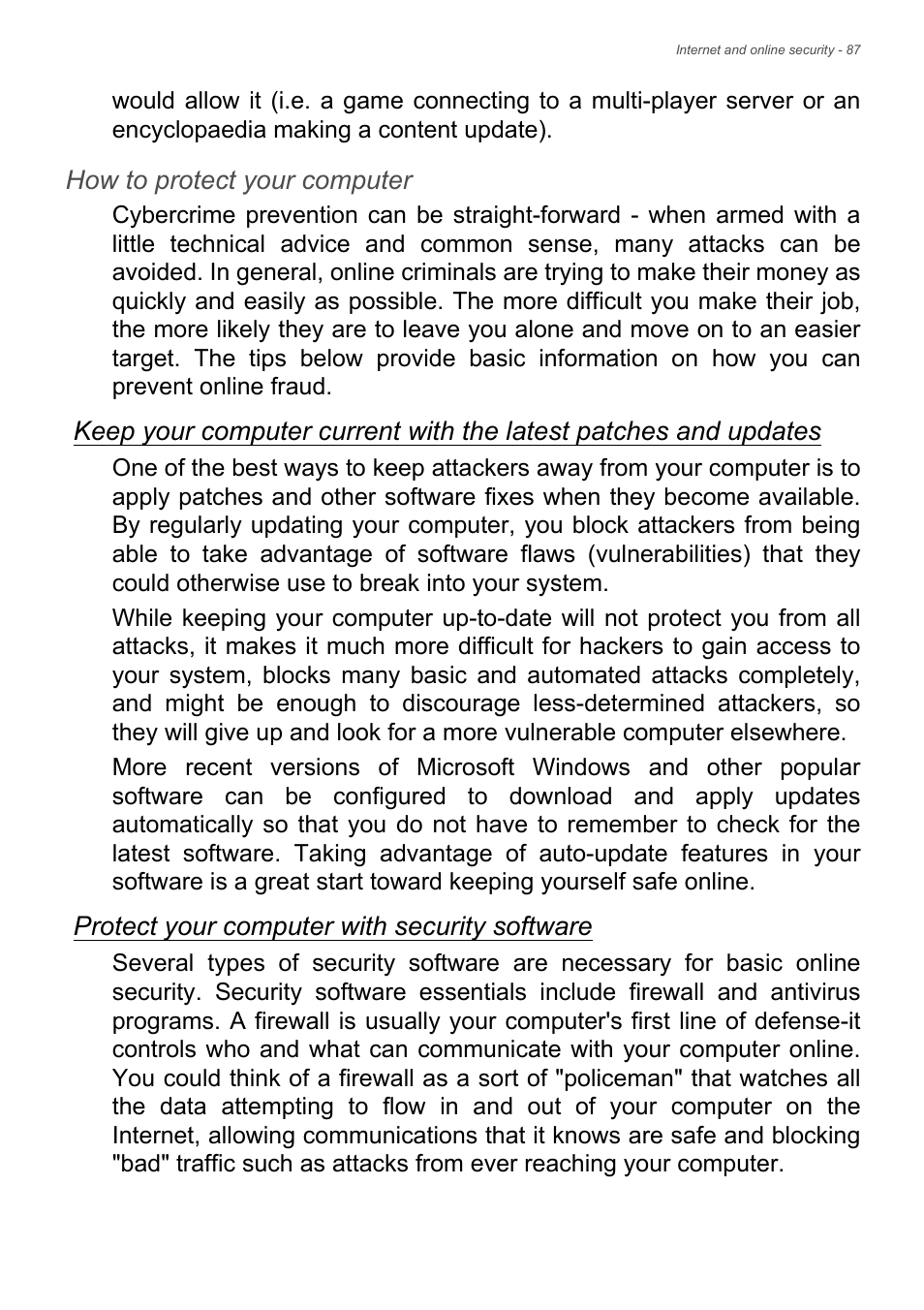 Acer Aspire S3-392 User Manual | Page 87 / 91