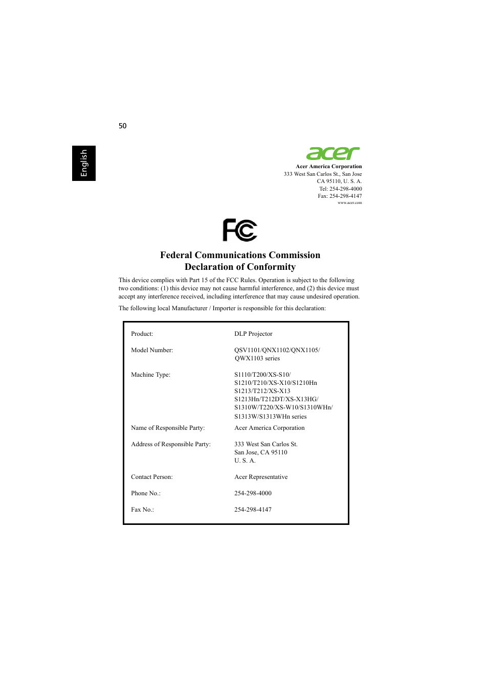 Acer S1210 User Manual | Page 62 / 62