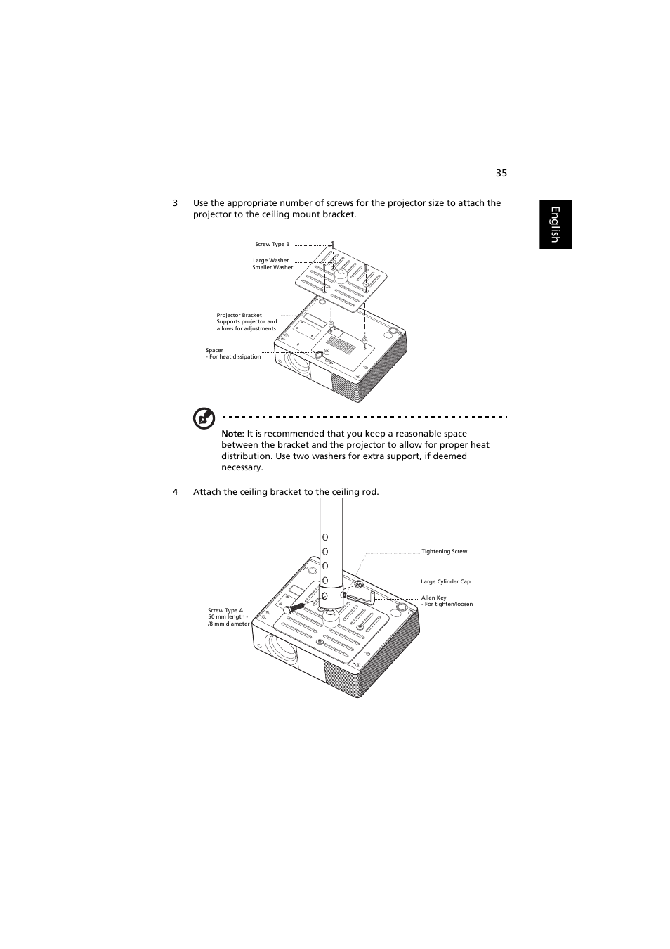 English | Acer P1341W User Manual | Page 45 / 56