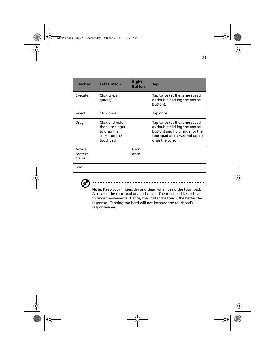 Acer TravelMate a550 User Manual | Page 31 / 112