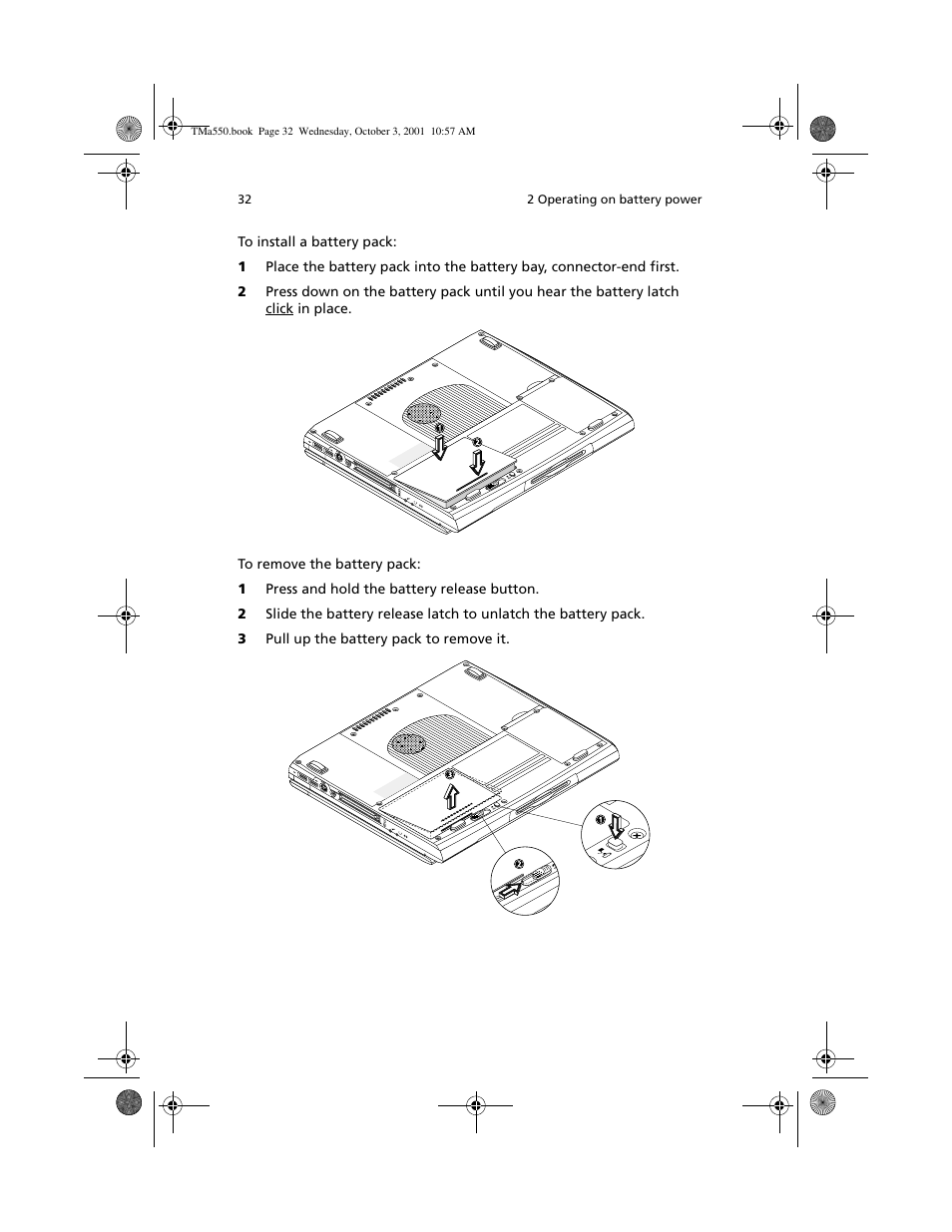 Acer TravelMate a550 User Manual | Page 42 / 112