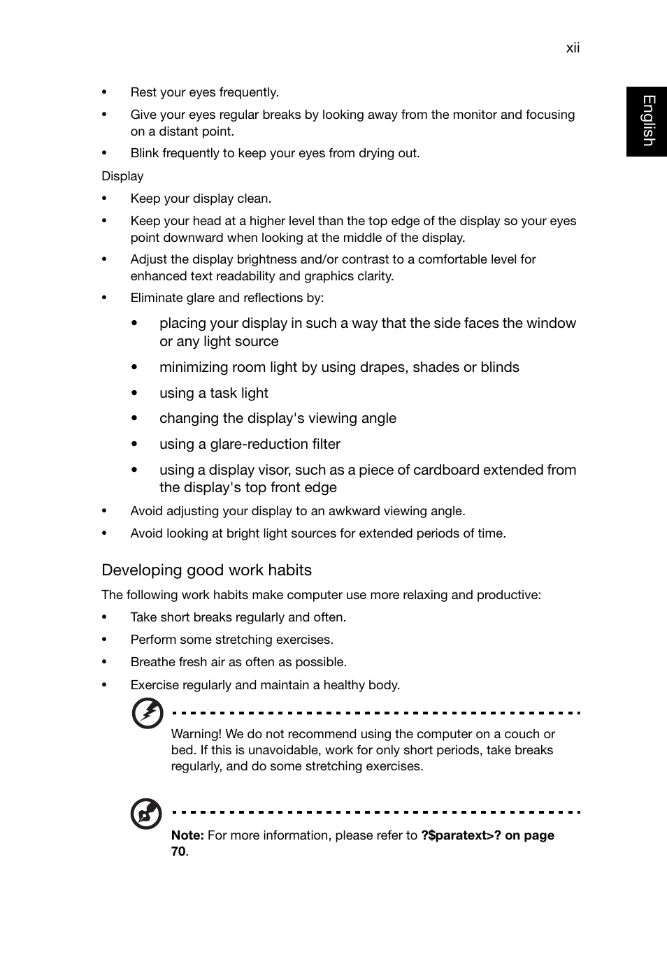 Acer TravelMate P645-V User Manual | Page 12 / 85