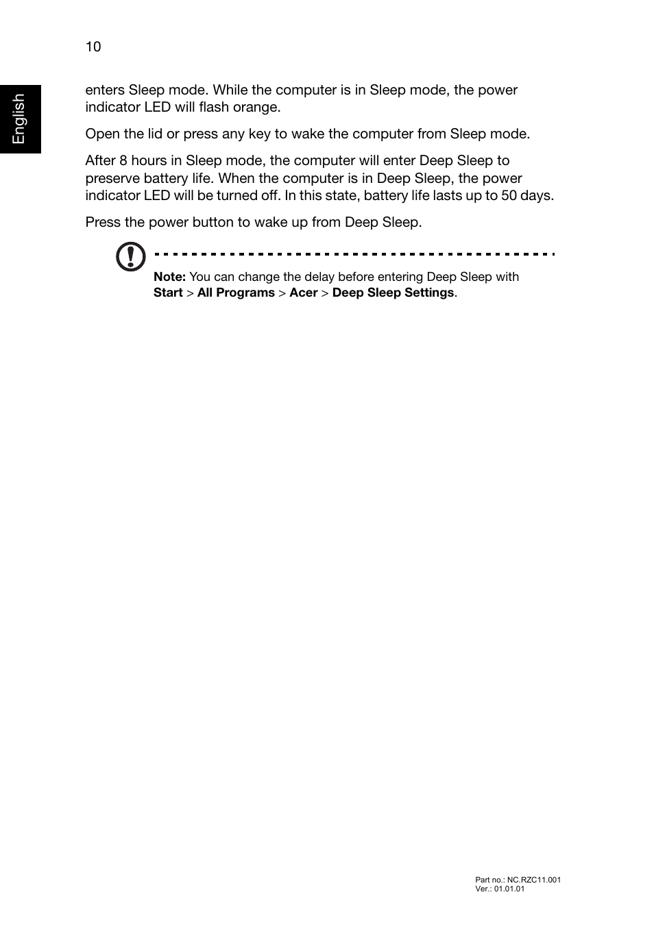 Acer Aspire M5-581G User Manual | Page 10 / 10