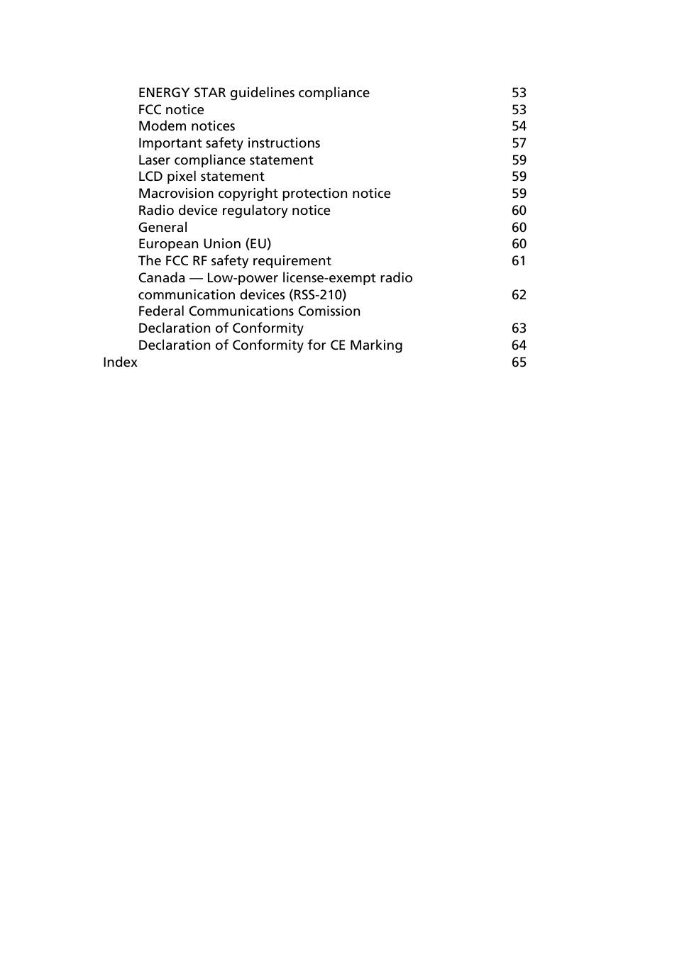 Acer TravelMate 4070 User Manual | Page 9 / 76