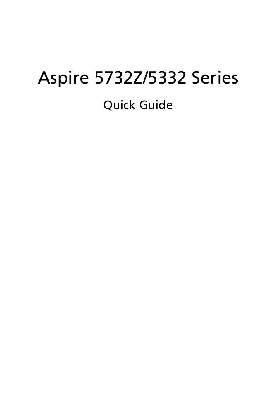 Acer Aspire 5732Z User Manual | 11 pages