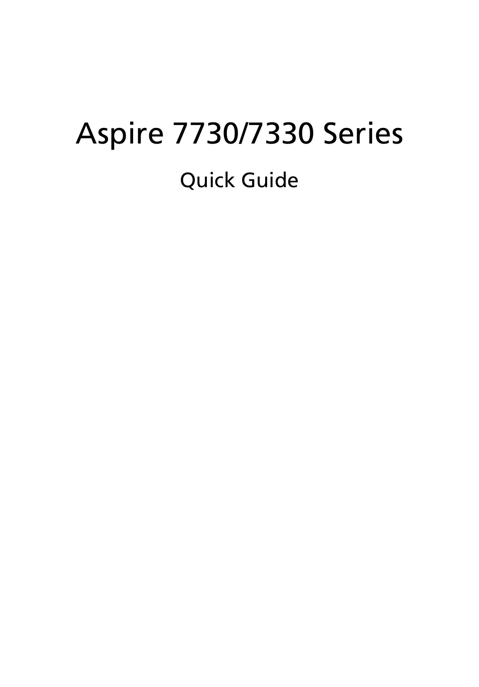 Acer Aspire 7730 User Manual | 12 pages