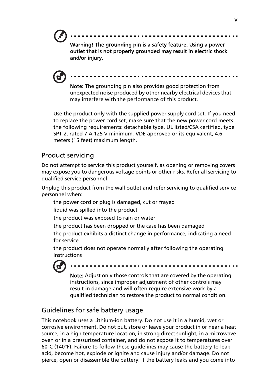 Acer TravelMate 4335 User Manual | Page 5 / 86