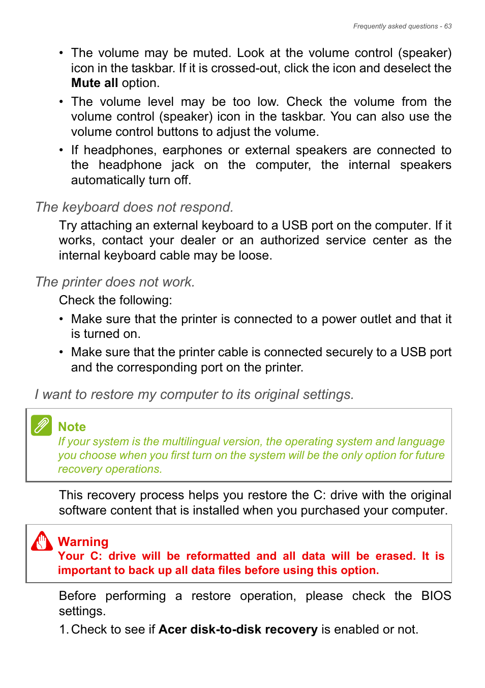 Acer Aspire V5-132 User Manual | Page 63 / 85