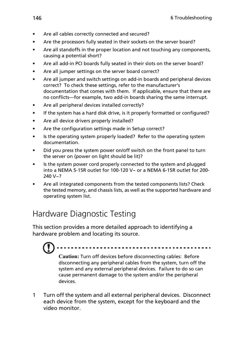 Hardware diagnostic testing | Acer Altos R510 User Manual | Page 158 / 198