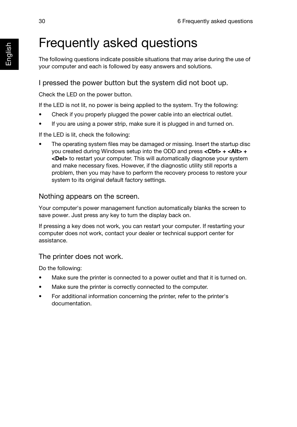 Frequently asked questions | Acer Predator G3620 User Manual | Page 40 / 52