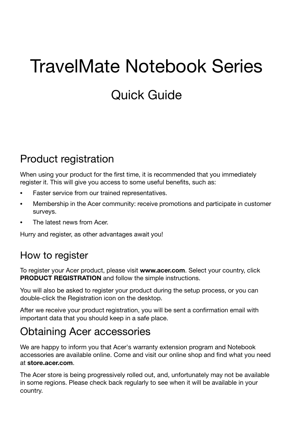 Acer TravelMate B113-M User Manual | 9 pages