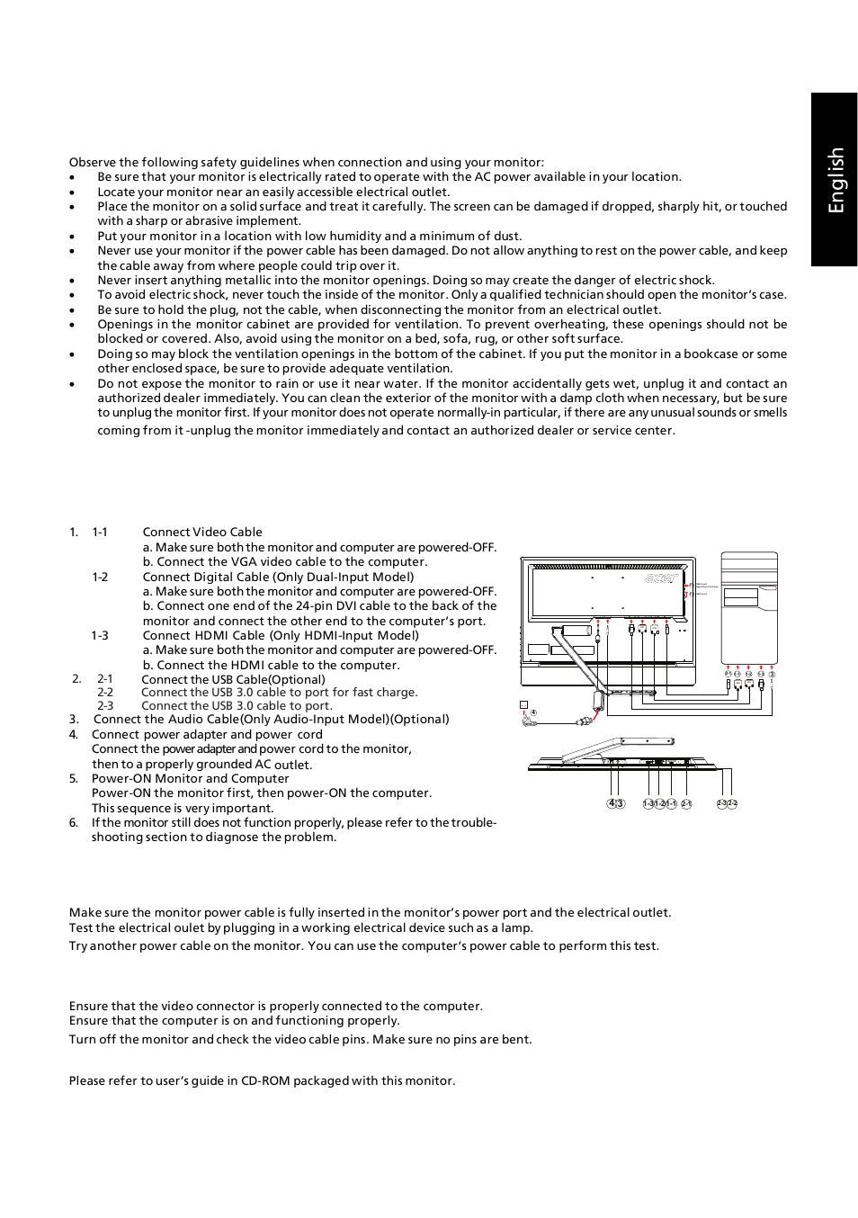 Acer T272HL User Manual | 2 pages