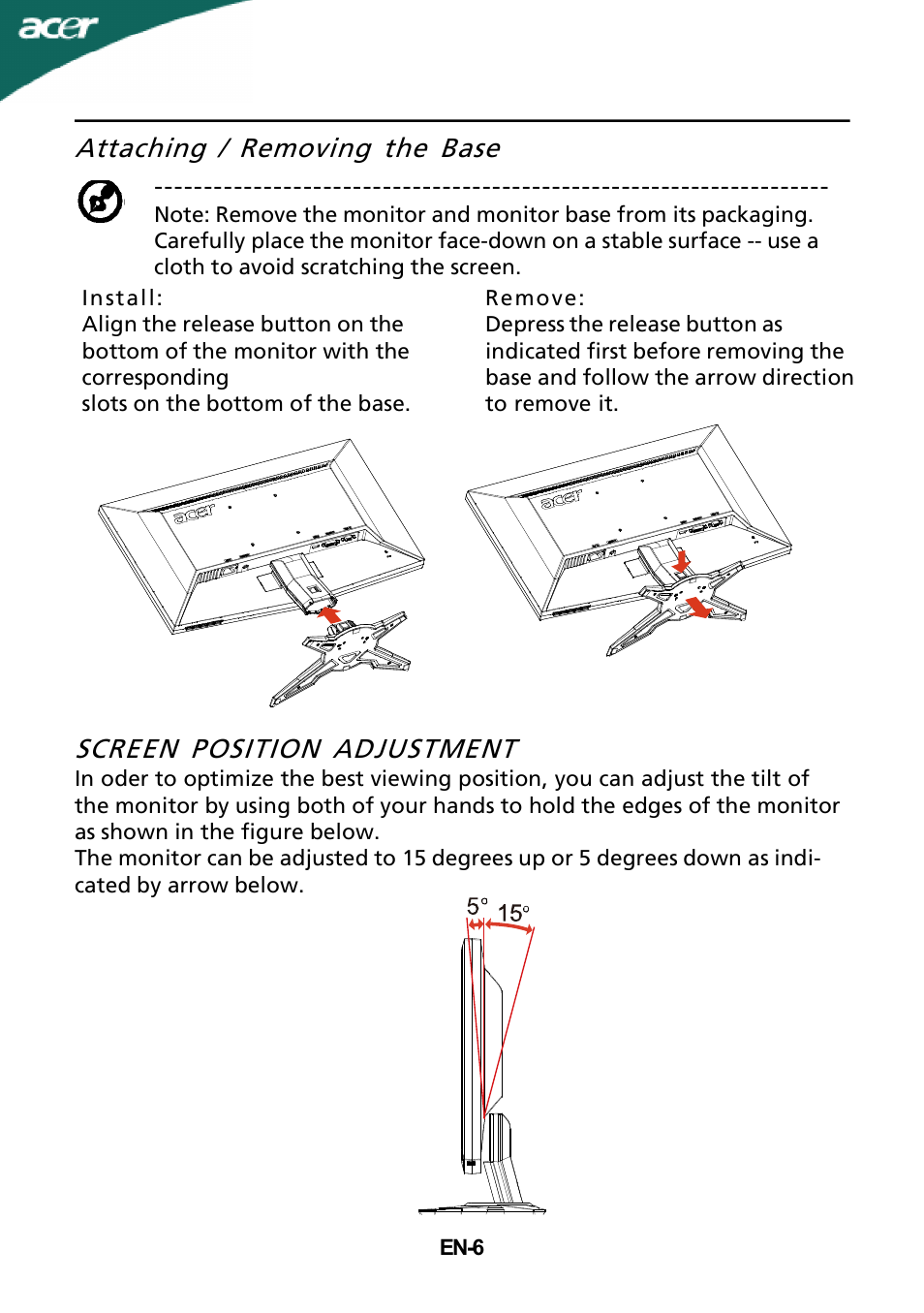 Acer G245HQ User Manual | Page 7 / 23