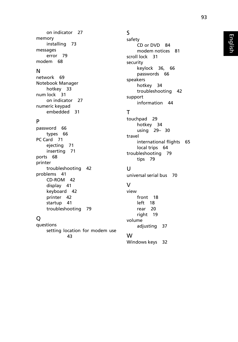 Acer Extensa 5010 User Manual | Page 111 / 111