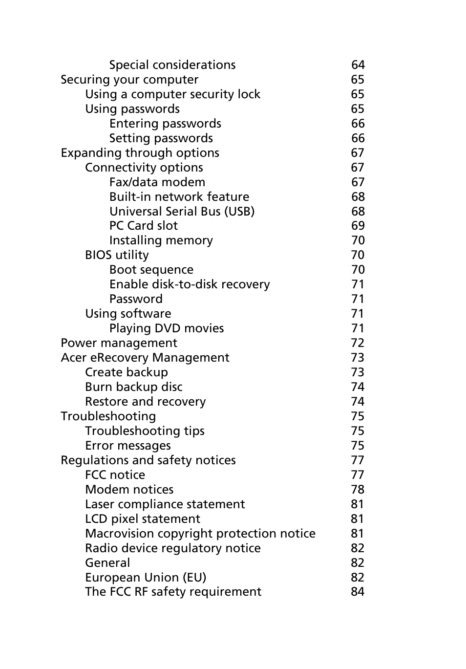 Acer Aspire 9420 User Manual | Page 18 / 109