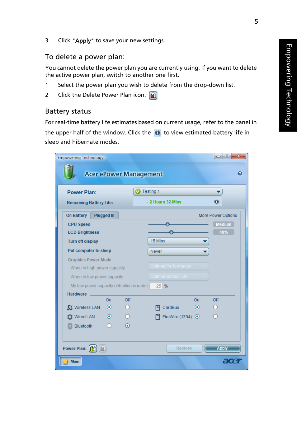 Acer Aspire 9420 User Manual | Page 25 / 109