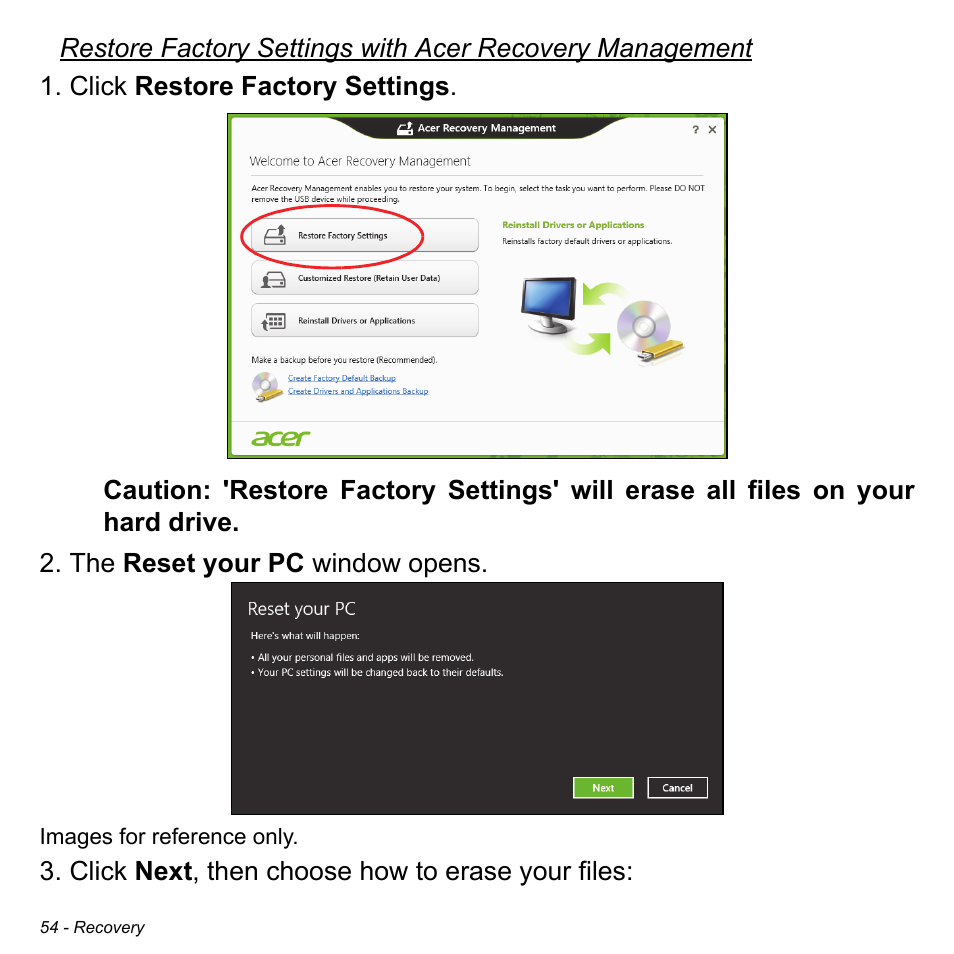 Acer Aspire V3-772G User Manual | Page 54 / 109