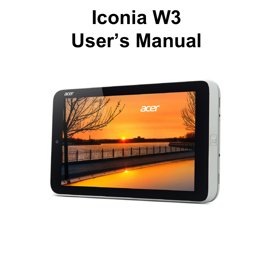 Acer W3-810P User Manual | 75 pages