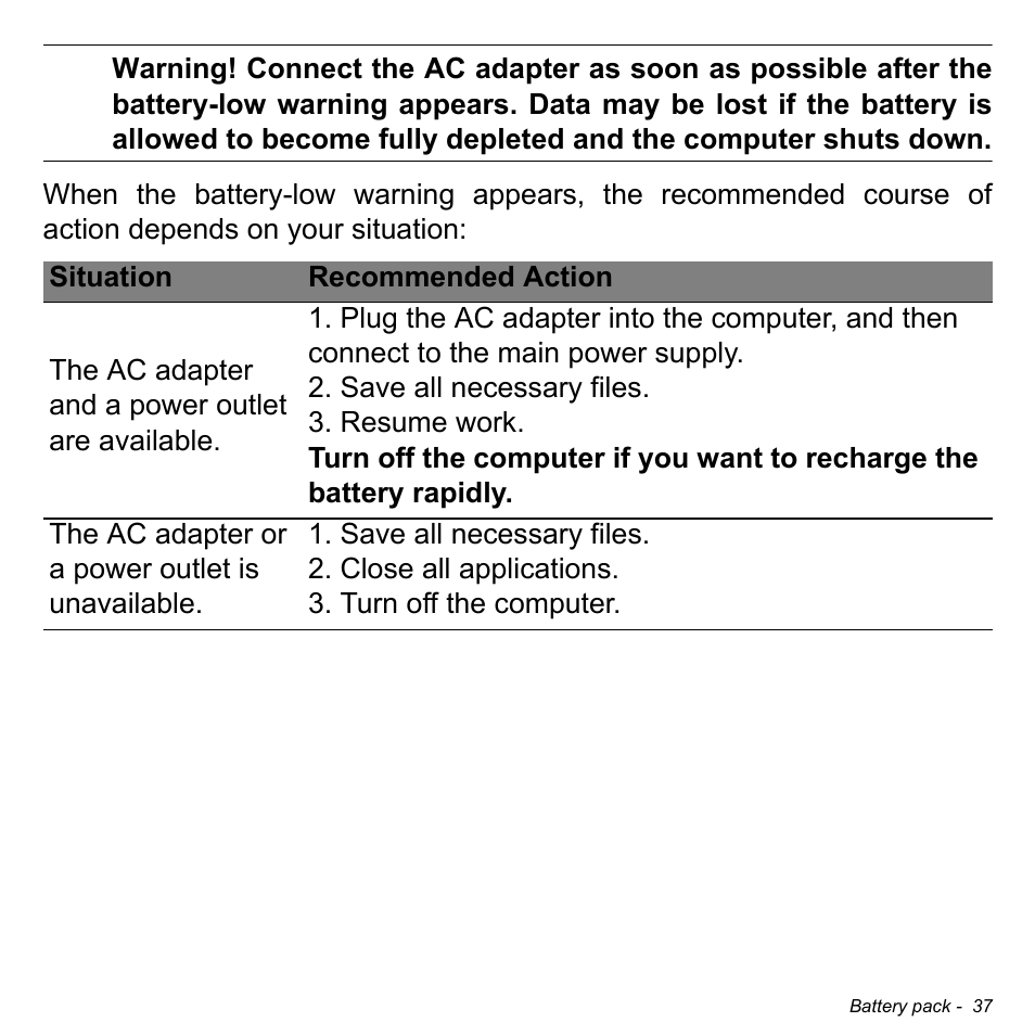 Acer W3-810P User Manual | Page 37 / 75