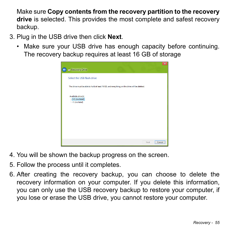 Acer W3-810P User Manual | Page 55 / 75