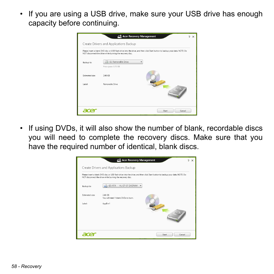 Acer W3-810P User Manual | Page 58 / 75