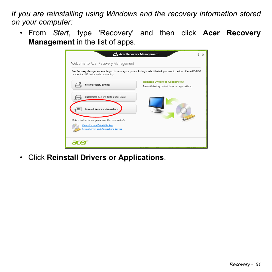 Acer W3-810P User Manual | Page 61 / 75