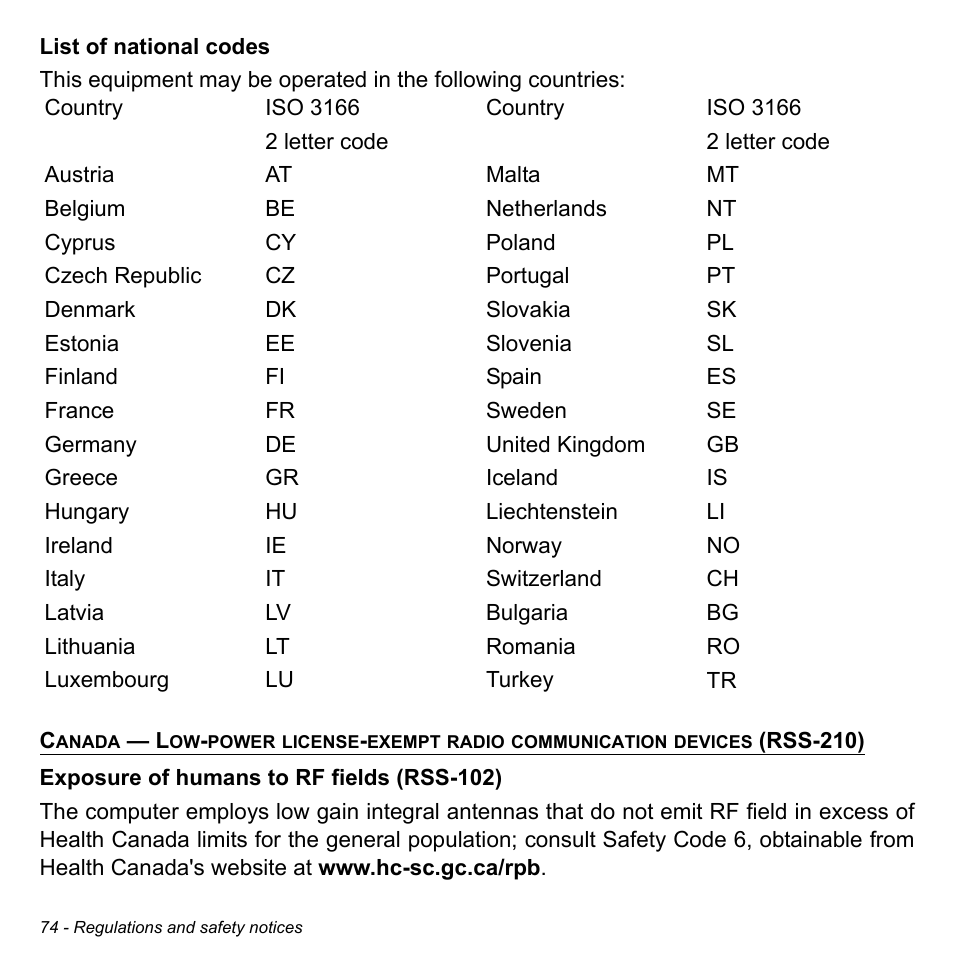 Acer W3-810P User Manual | Page 74 / 75