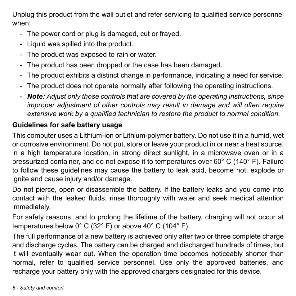 Acer W3-810P User Manual | Page 8 / 75