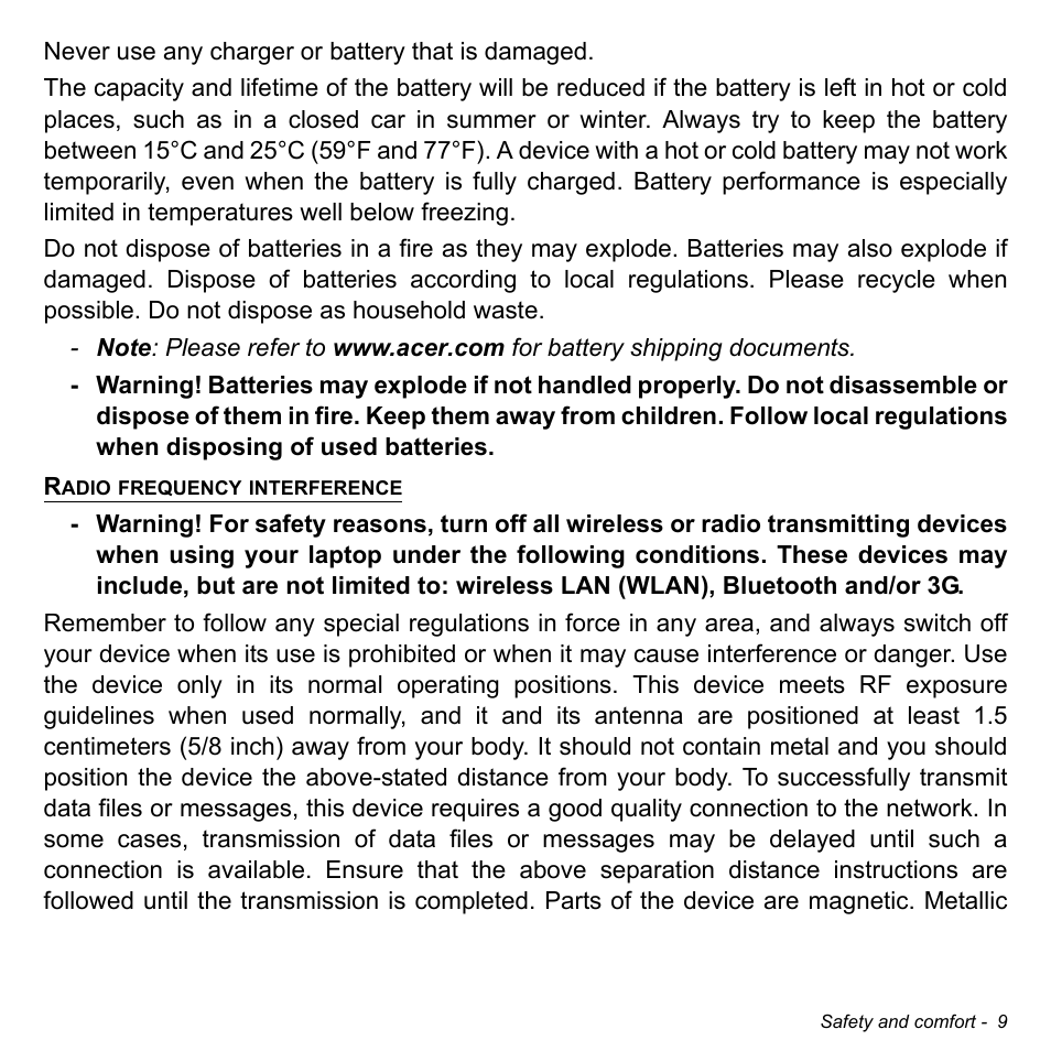 Acer W3-810P User Manual | Page 9 / 75