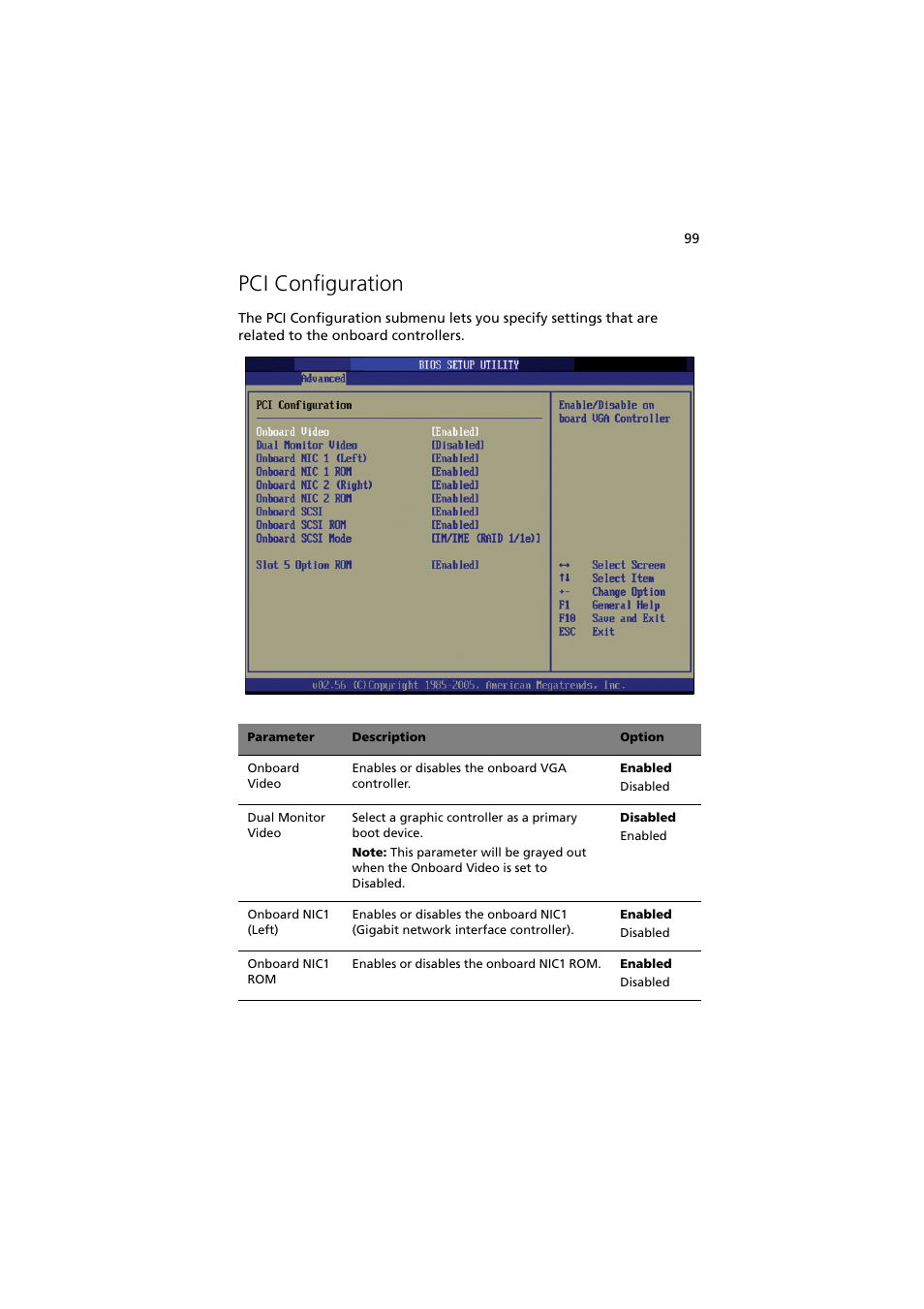 Pci configuration | Acer Altos G530 User Manual | Page 109 / 190