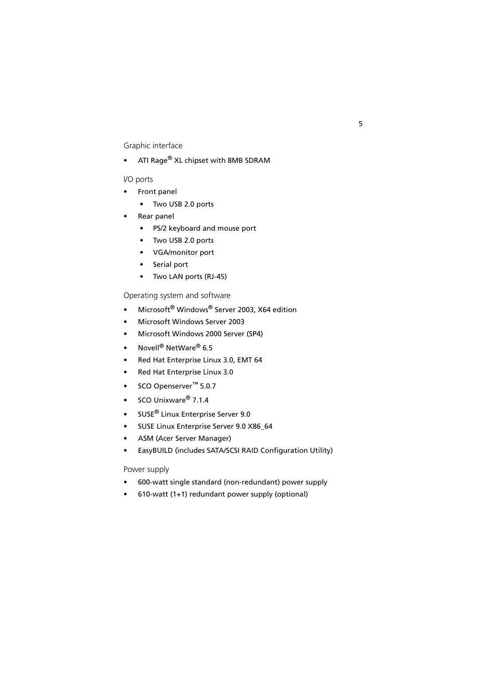 Acer Altos G530 User Manual | Page 15 / 190