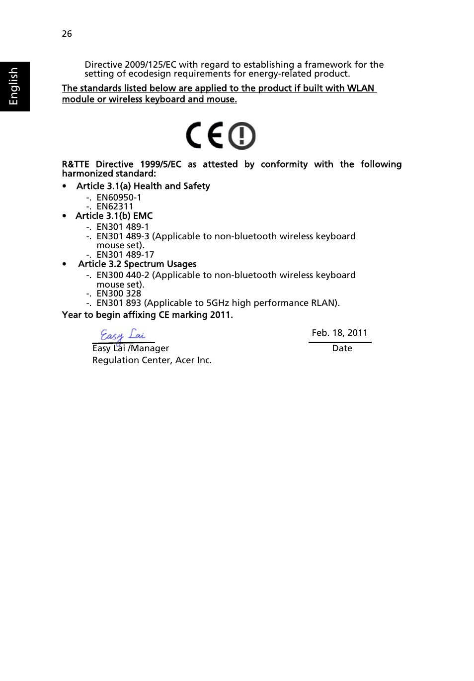 English | Acer Veriton X6610G User Manual | Page 36 / 38