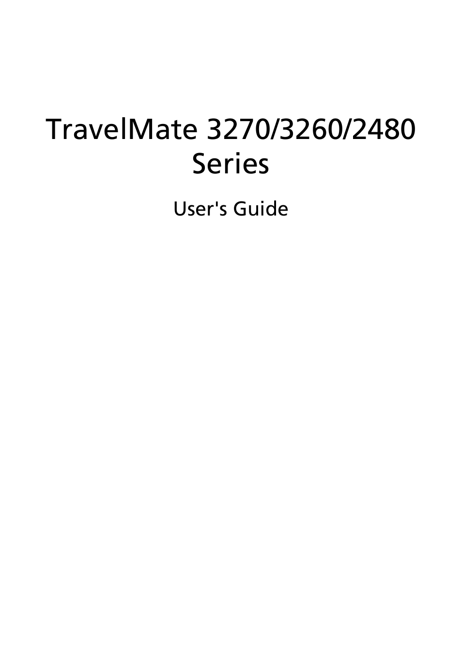 Acer TravelMate 2480 User Manual | 114 pages