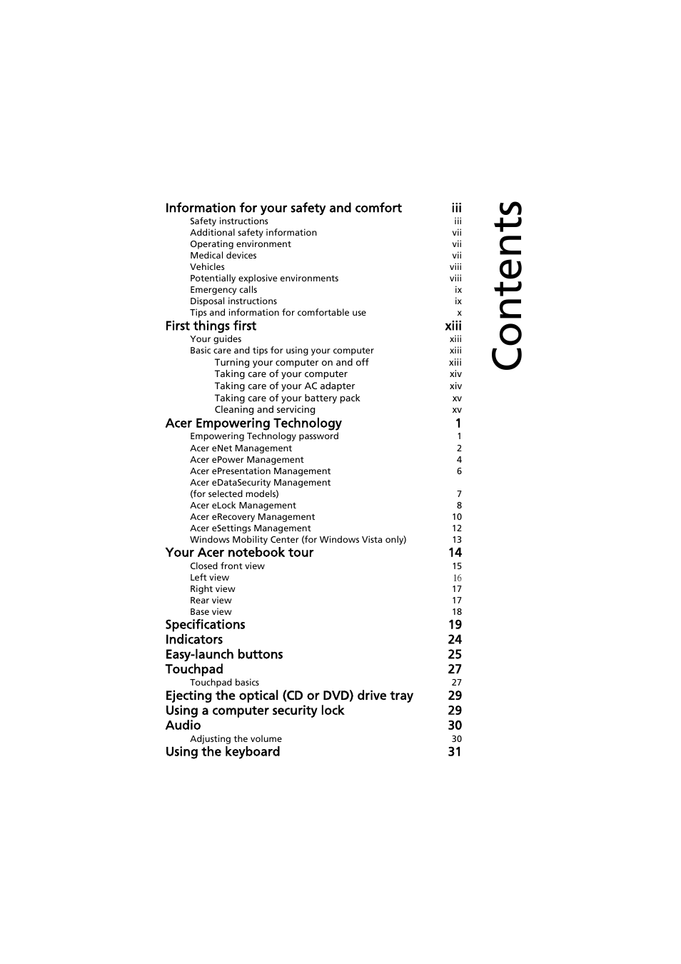 Acer Extensa 5220 User Manual | Page 16 / 98