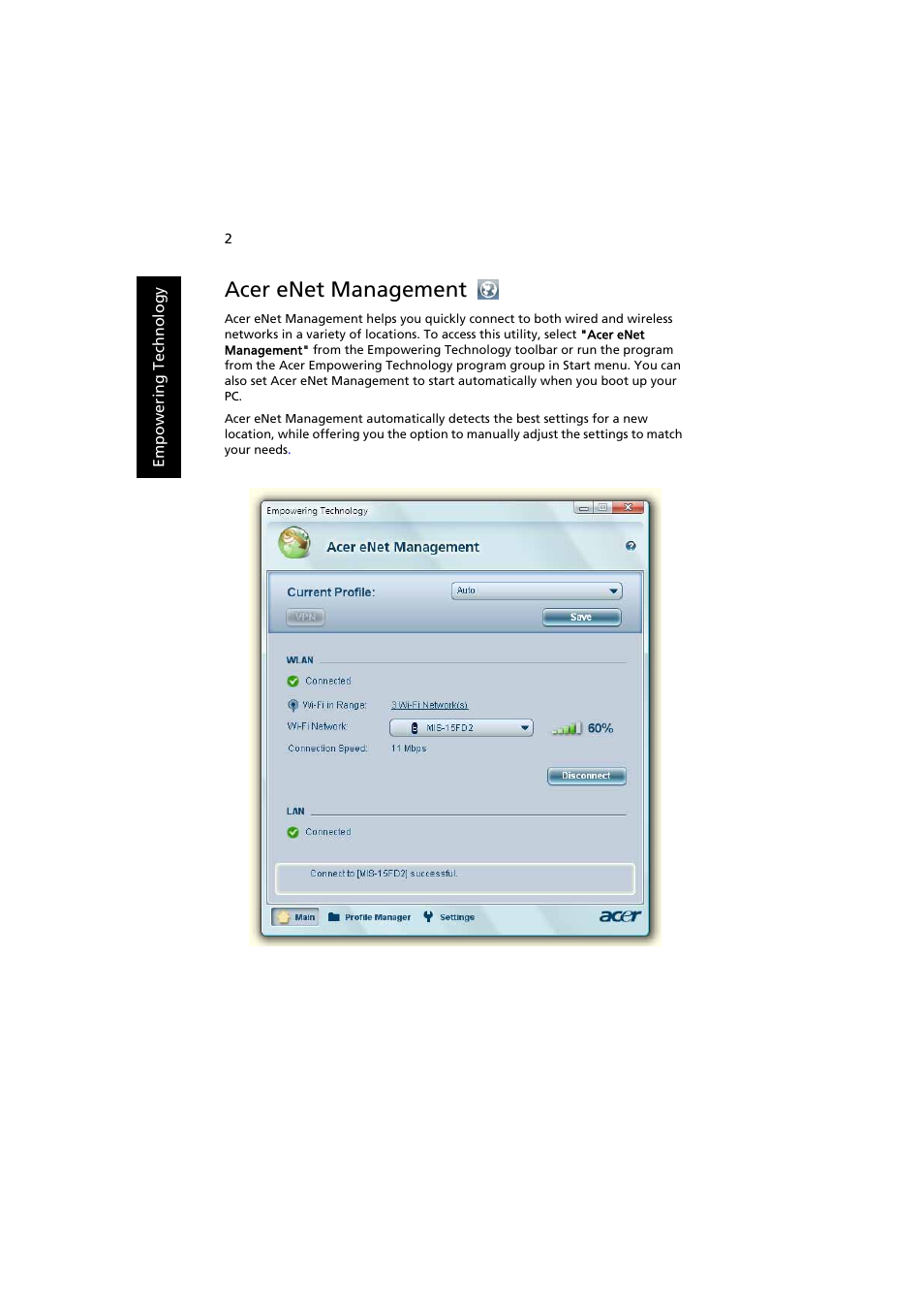 Acer enet management | Acer Extensa 5220 User Manual | Page 20 / 98