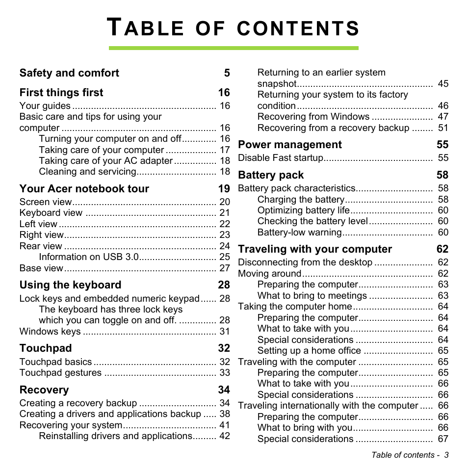Acer Aspire V5-472P User Manual | Page 3 / 108