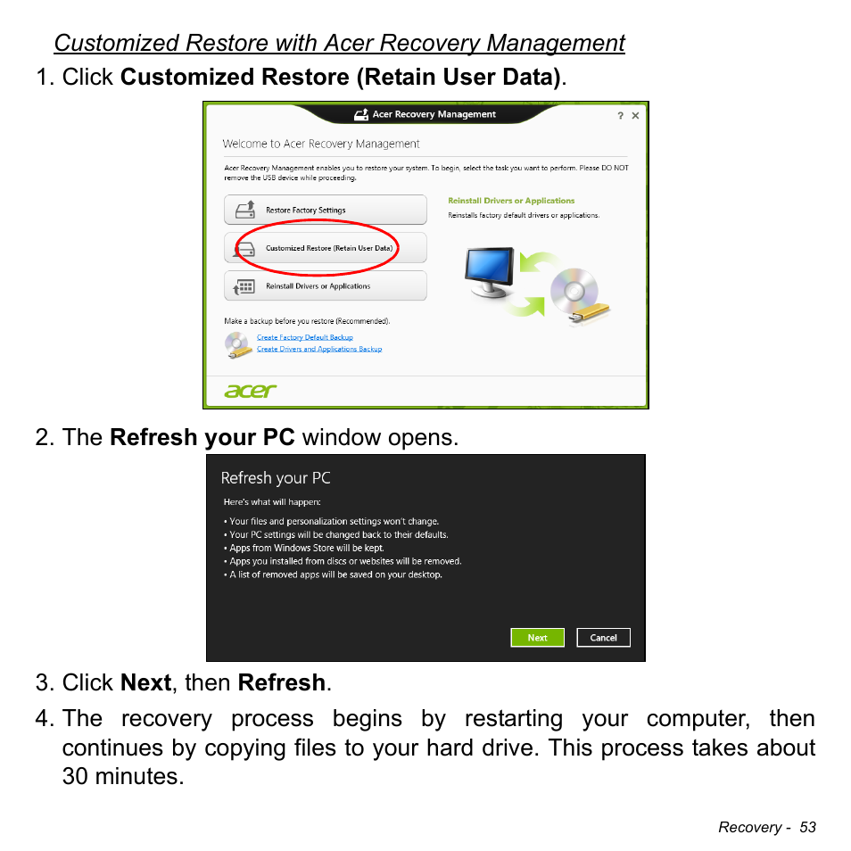 Acer Aspire E1-472PG User Manual | Page 53 / 103