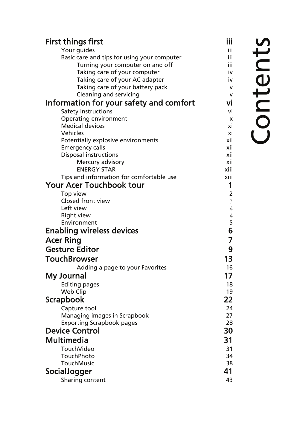Acer ICONIA User Manual | Page 16 / 110