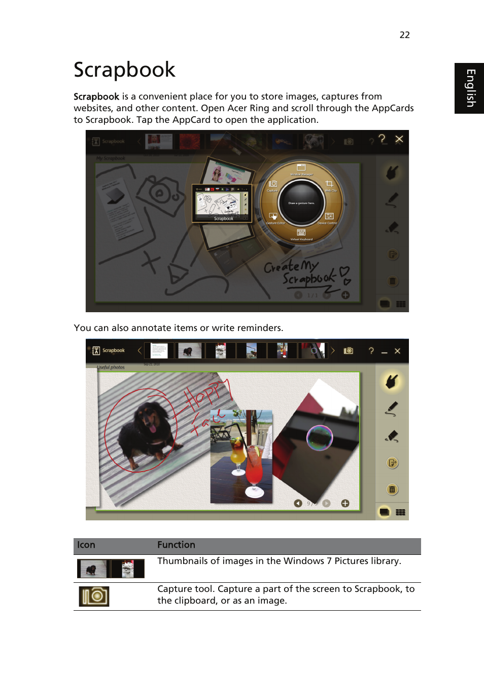 Scrapbook | Acer ICONIA User Manual | Page 40 / 110
