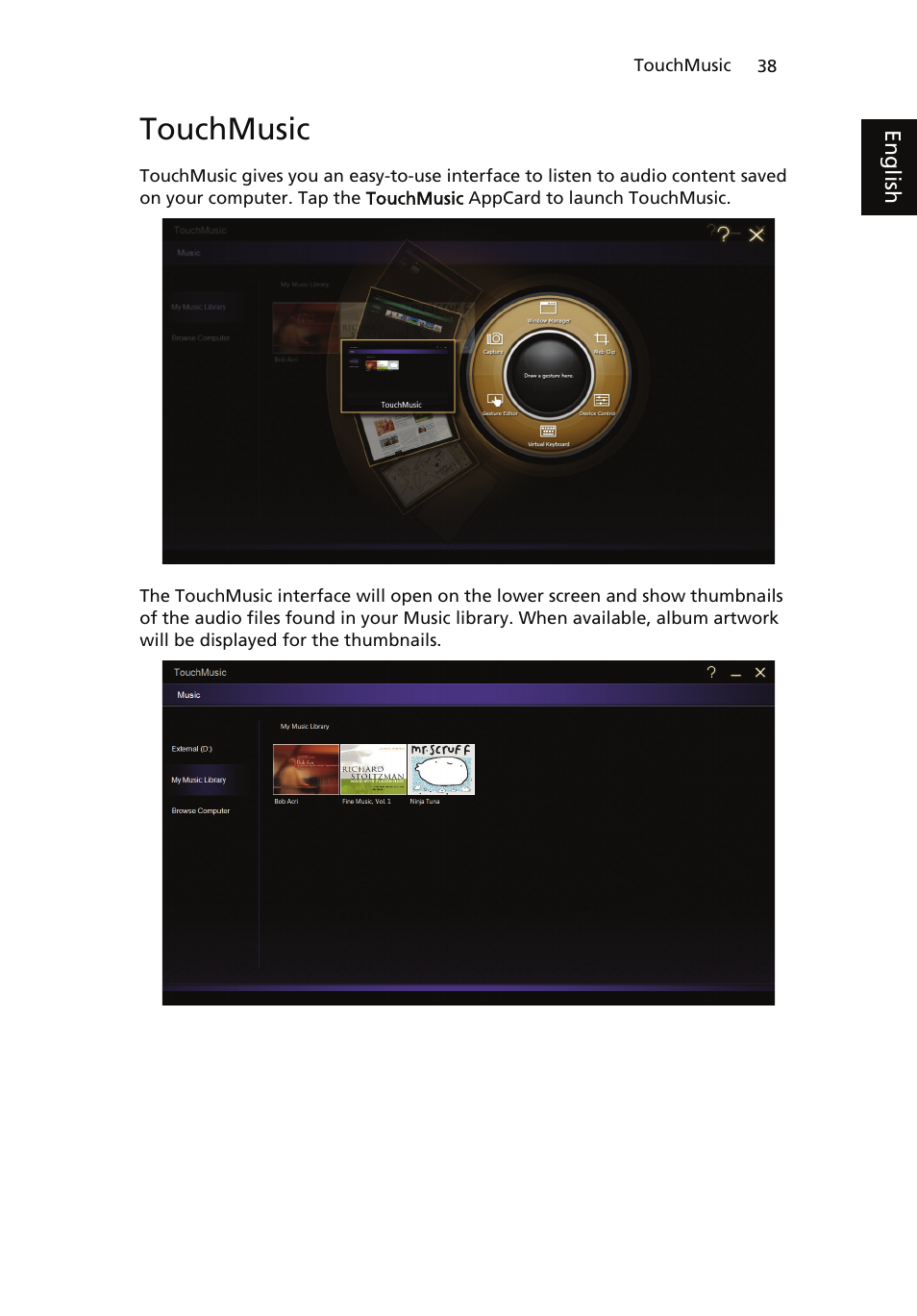 Touchmusic | Acer ICONIA User Manual | Page 56 / 110