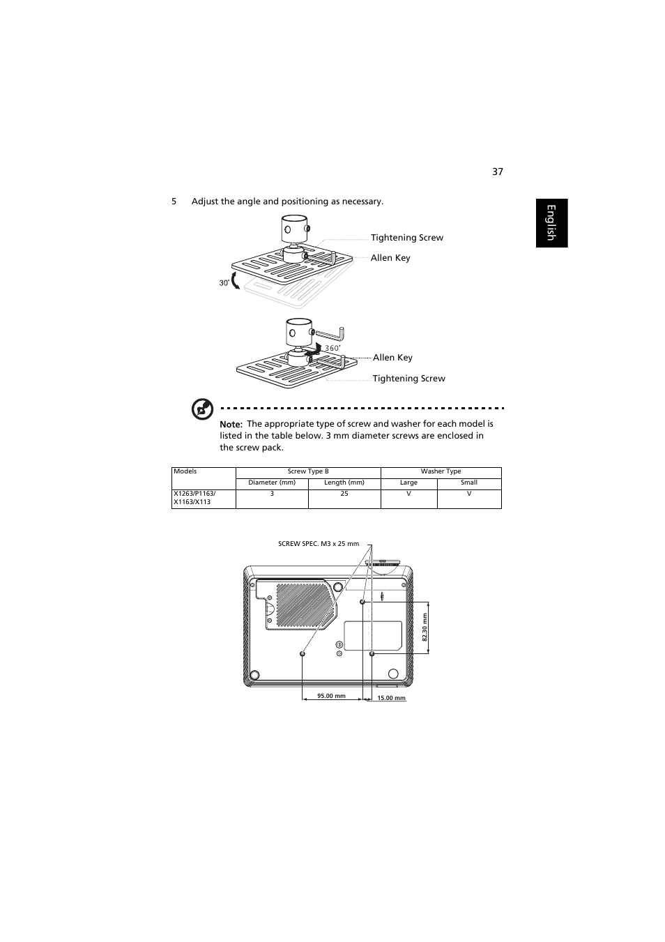 English | Acer P1163 User Manual | Page 47 / 57