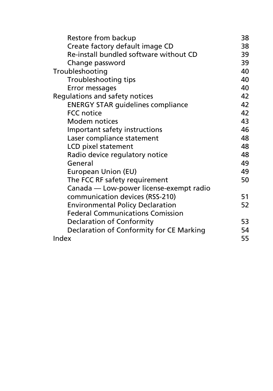 Acer TravelMate 2410 User Manual | Page 8 / 64