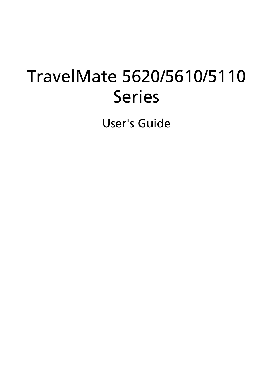 Acer TravelMate 5110 User Manual | 110 pages