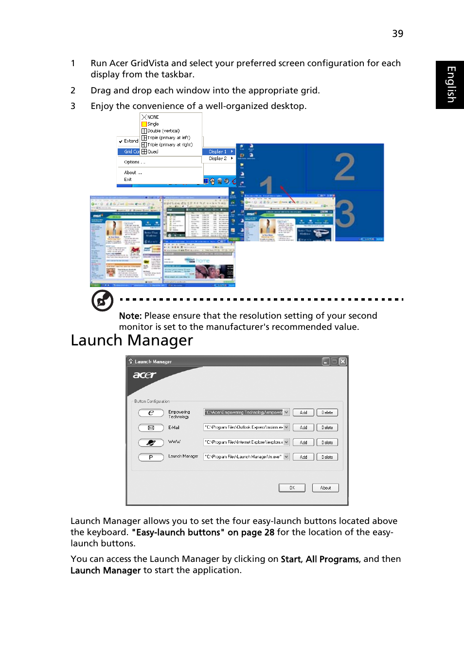 Launch manager | Acer TravelMate 5110 User Manual | Page 59 / 110