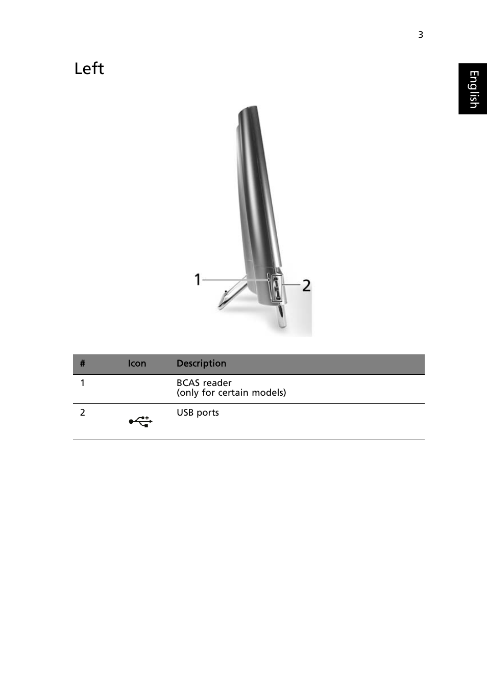 Left | Acer Aspire Z5610 User Manual | Page 13 / 30