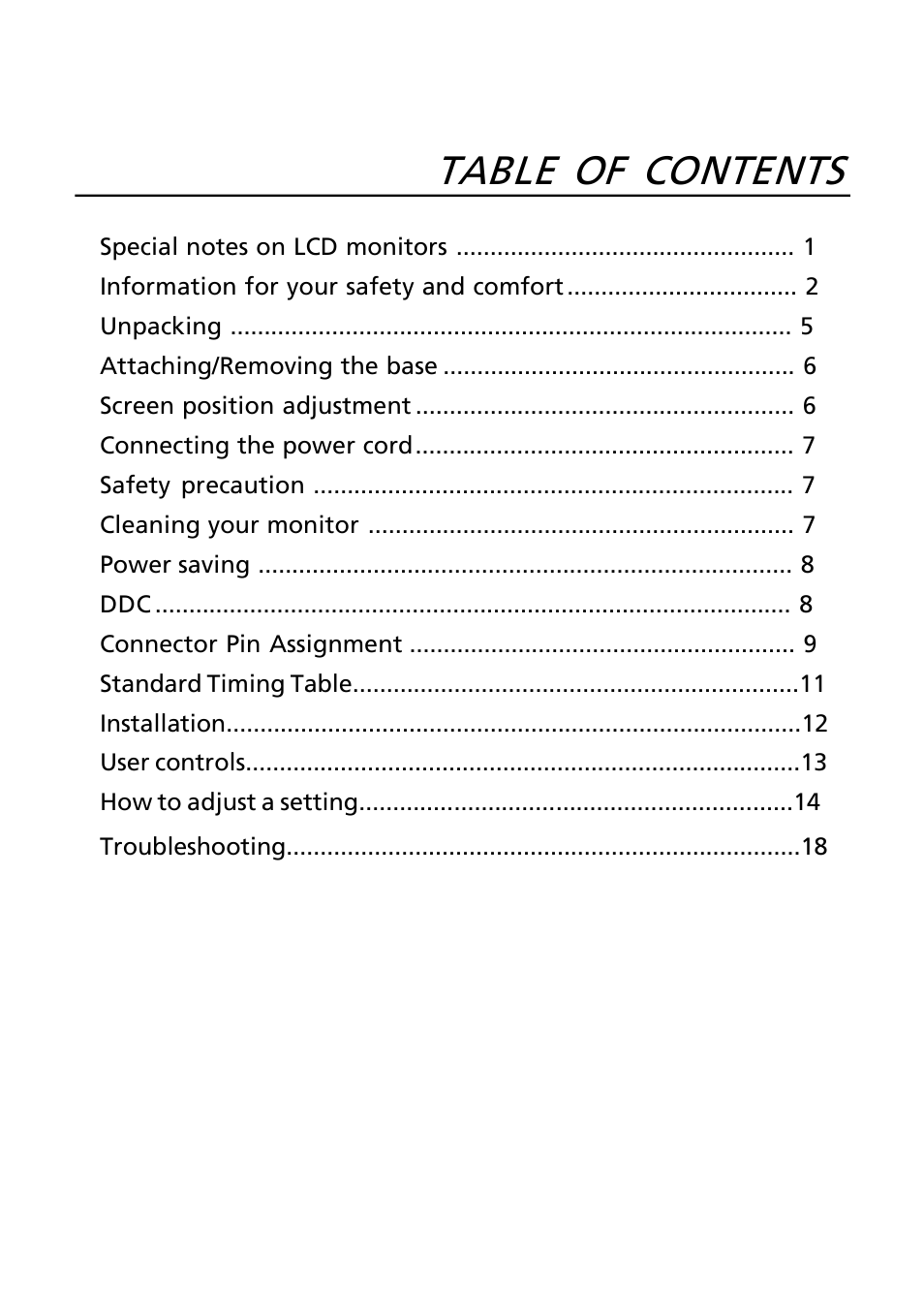 Acer V273H User Manual | 22 pages